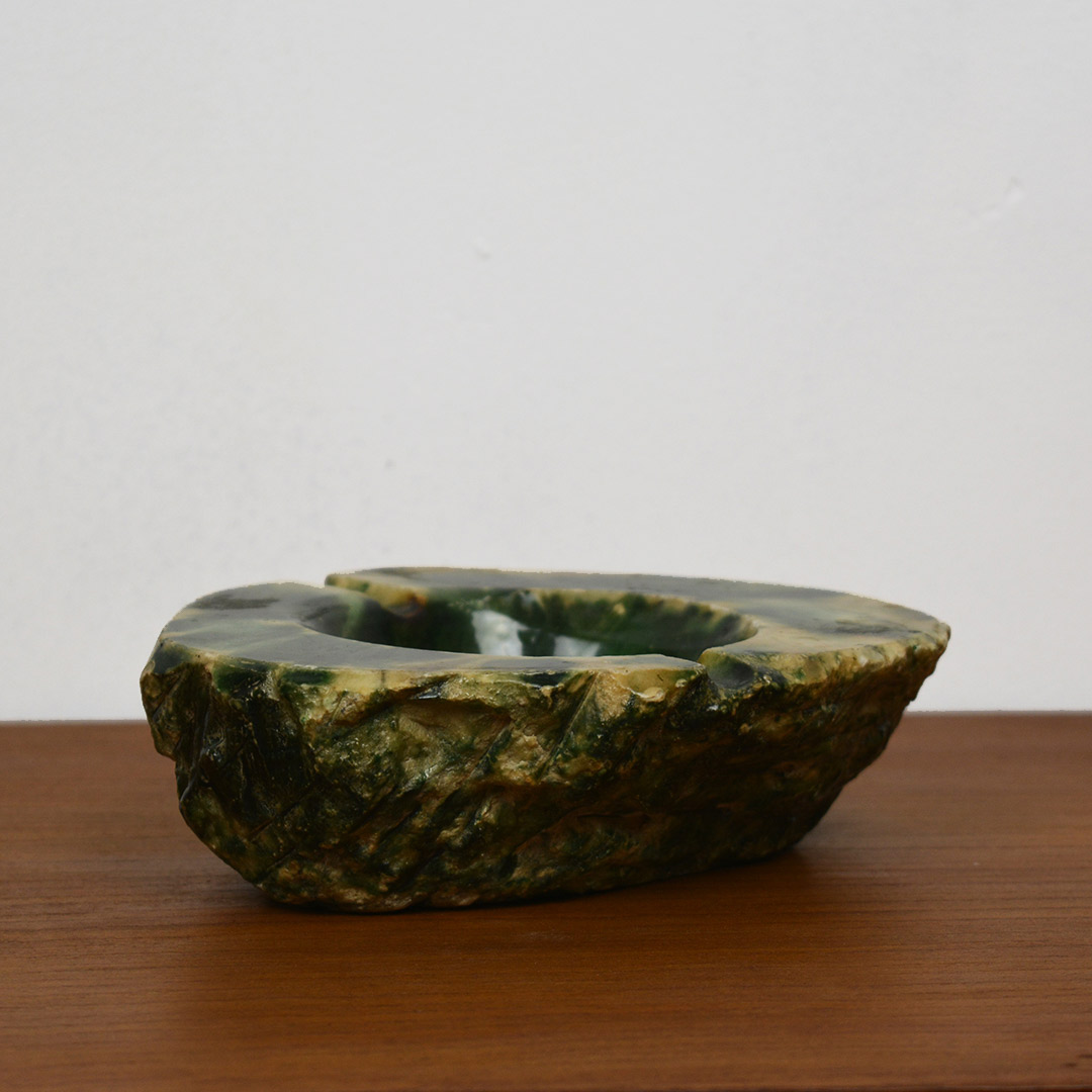 Green Alabaster Large Stone Ashtray MODERNON A Retrosexual Movement