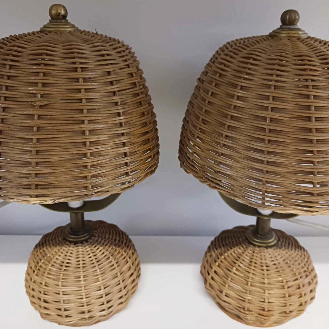 Vintage Rattan Table Lamps -Rent Only- MODERNON - A Retrosexual Movement